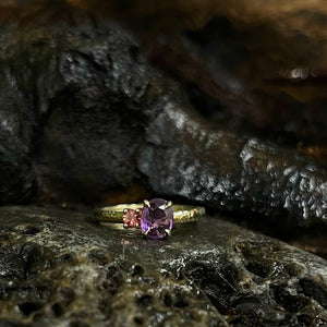 Penelope-Pink & Orange Sapphire Ring.